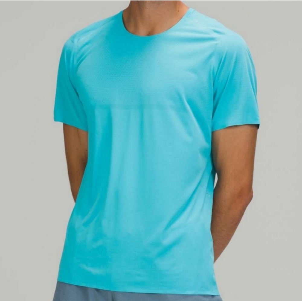 Lululemon Fast and Free Short Sleeve Shirt *Breathe - Electric Turquoise - XL